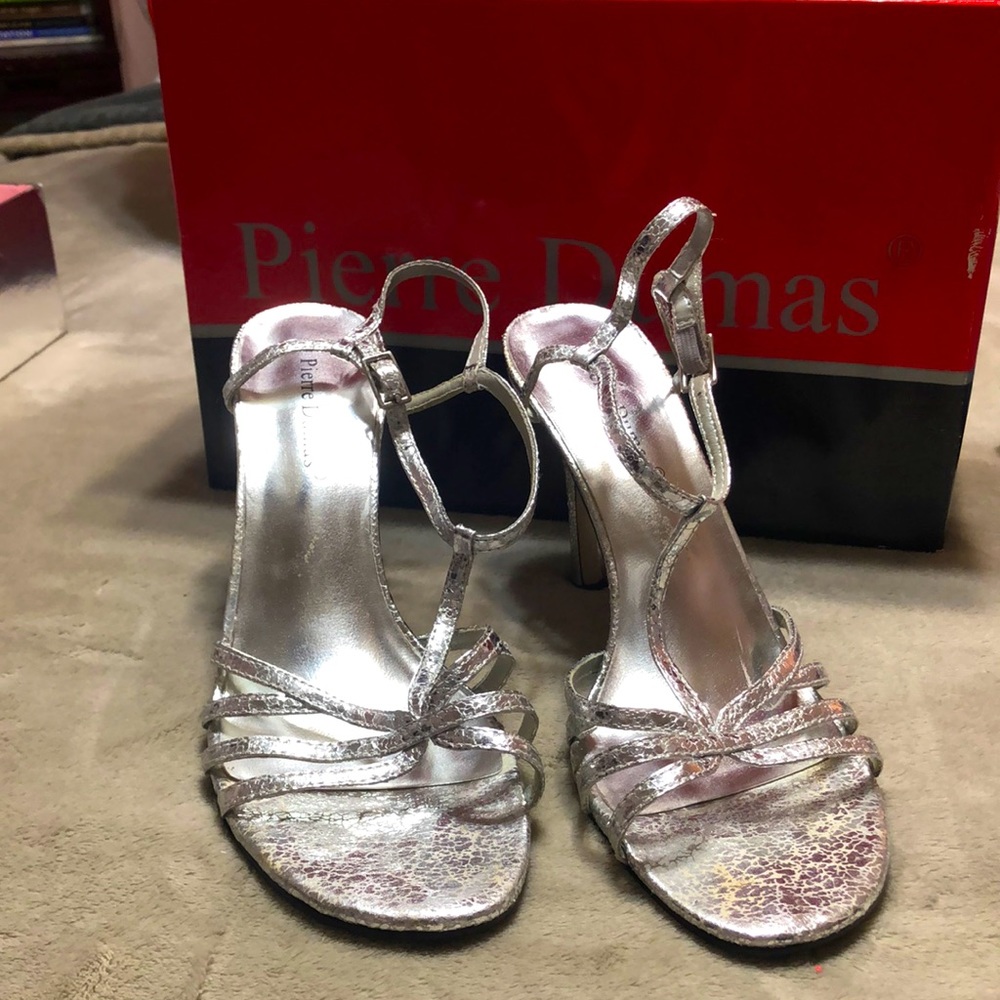 Pierre Dumas Silver Sandals